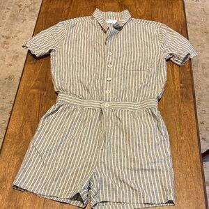 ASOS Design Blue and Cream Striped Shirt